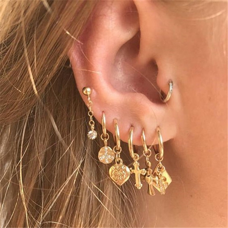 Artilady Aretes Aro de Metal para Mujer — Pendientes Cartílago, Pack Regalo de Joyería