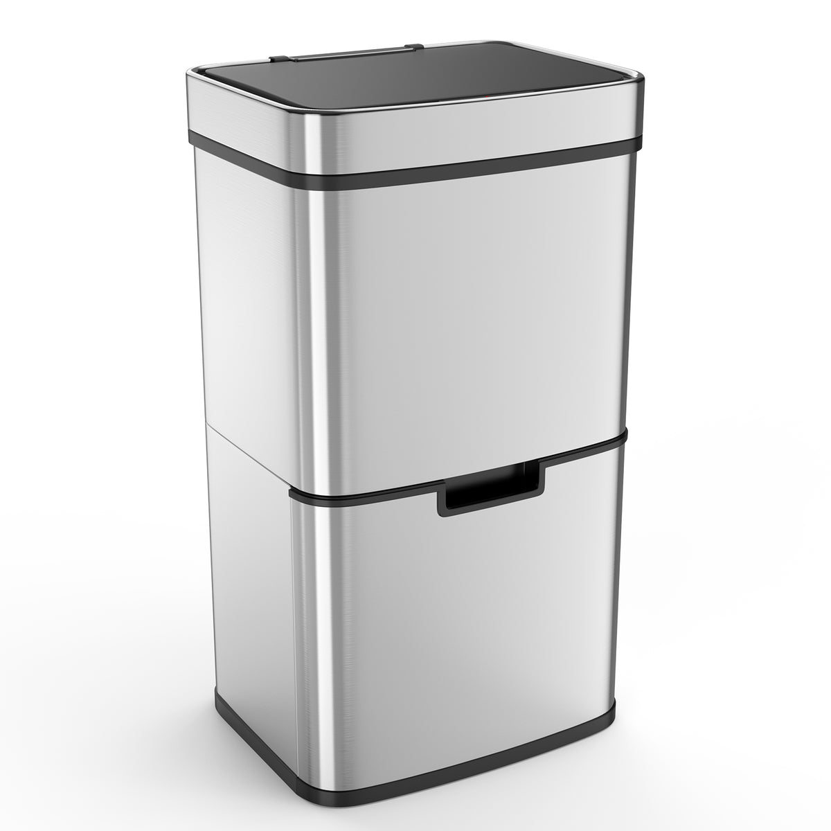 Smart Sensor Kitchen Trash Can – 16 Gallon Stainless Steel with Auto Lid & Recycling Sorter