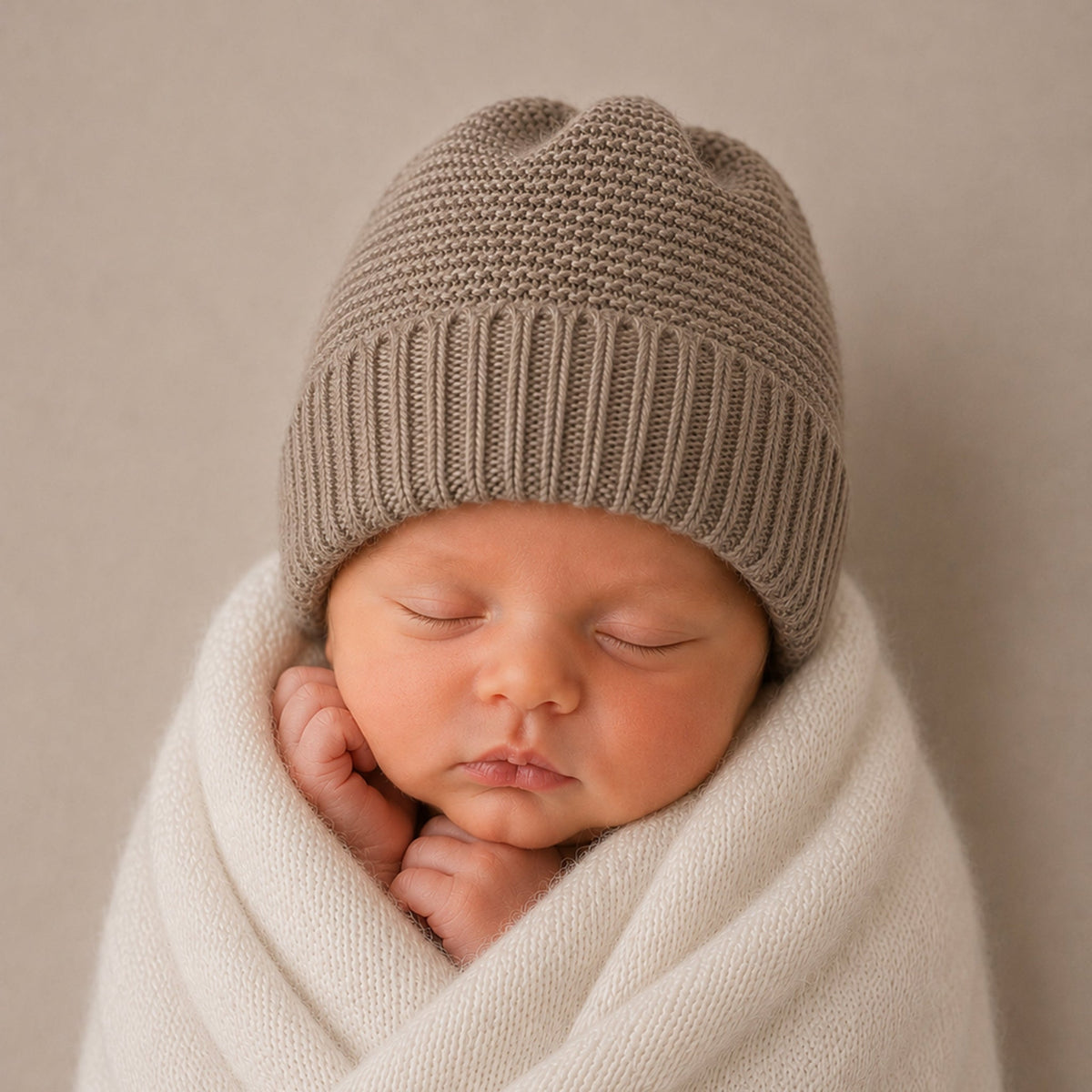 BABY CASHMERE BEANIE- NILE BROWN
