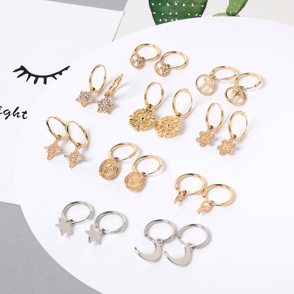 Artilady Aretes Aro de Metal para Mujer — Pendientes Cartílago, Pack Regalo de Joyería