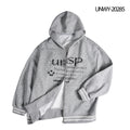 Polka Dot Striped Letter Star Print Hooded Zip-Up Loose Casual Streetwear Cardigan Jacket