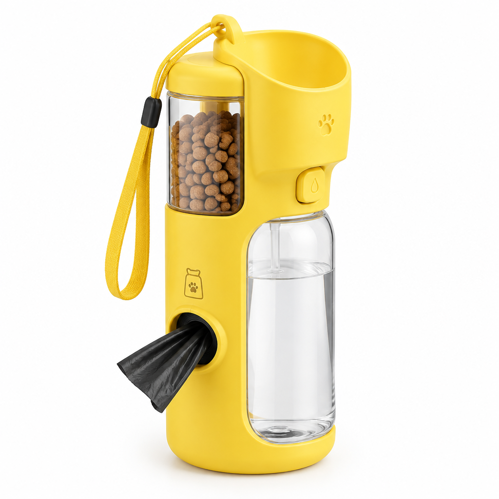 PetFeed New V Feeder – 3-in-1 Portable Pet Water & Food Dispenser