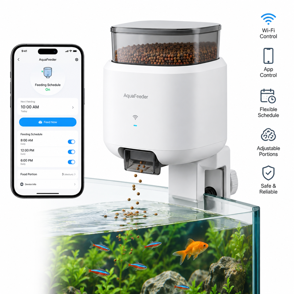 Fishin Automatic Feeding Device – Smart Wi-Fi Fish Feeder with App Control